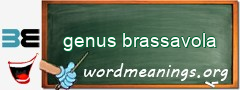 WordMeaning blackboard for genus brassavola